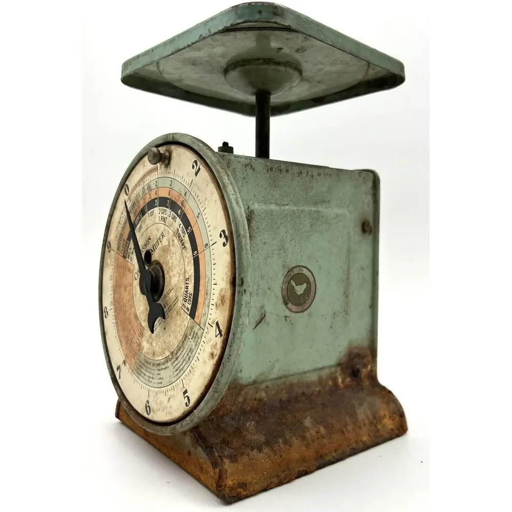 Antique 1930s Hanson Cook-O-Meter Kitchen‎ Scale 10 Pounds